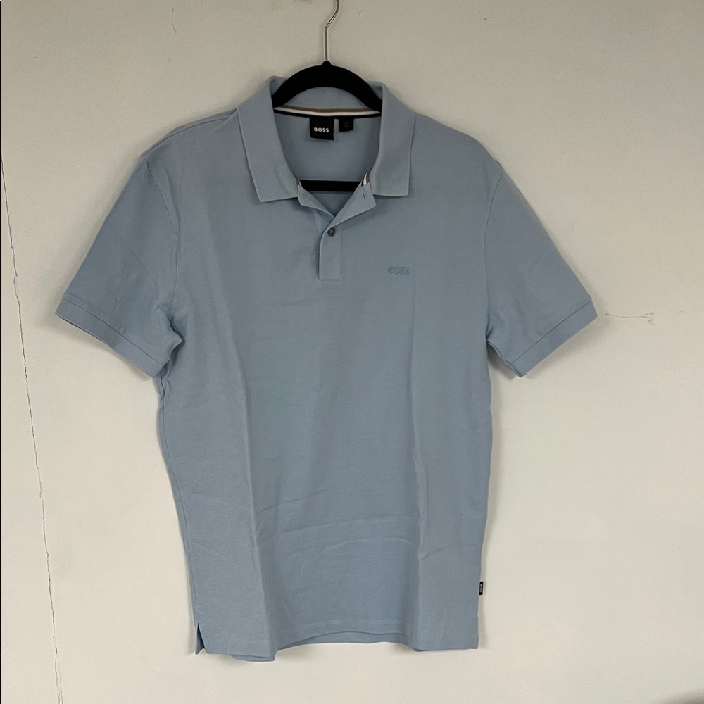 Boss Light Blue Short-Sleeve Polo